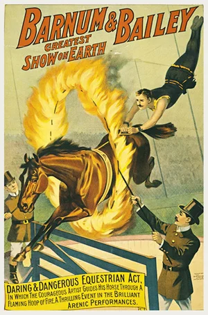 Barnum and Bailey Equestrian Act Vintage Circus Poster — MUSEUM